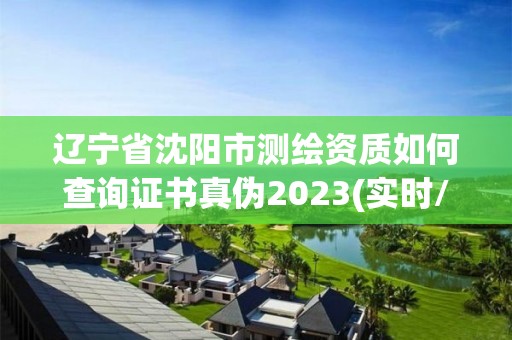 辽宁省沈阳市测绘资质如何查询证书真伪2023(实时/更新中)