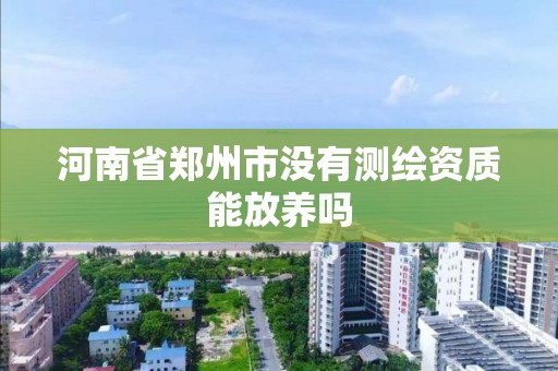 河南省郑州市没有测绘资质能放养吗