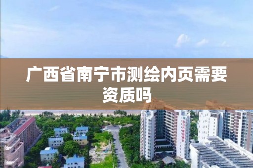 广西省南宁市测绘内页需要资质吗