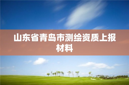 山东省青岛市测绘资质上报材料