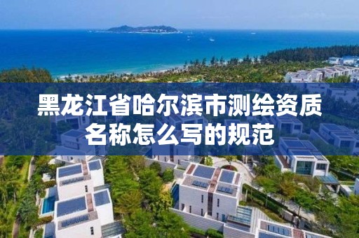 黑龙江省哈尔滨市测绘资质名称怎么写的规范