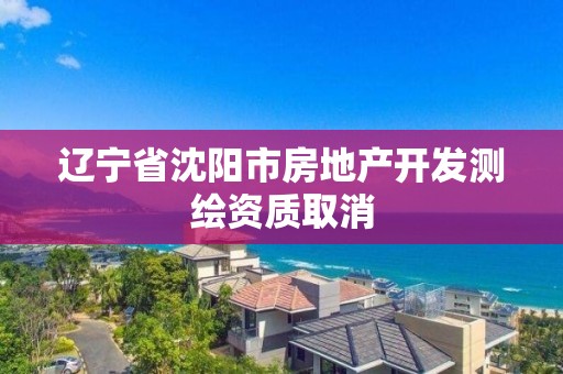 辽宁省沈阳市房地产开发测绘资质取消