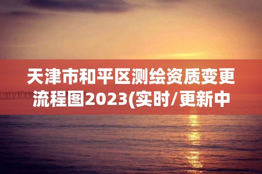 天津市和平区测绘资质变更流程图2023(实时/更新中)