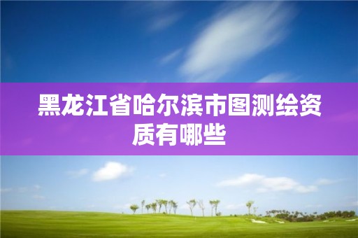 黑龙江省哈尔滨市图测绘资质有哪些