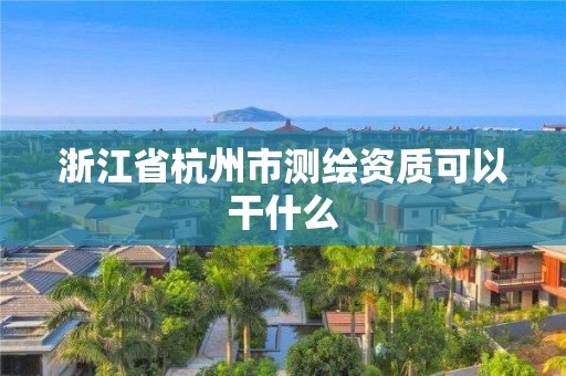 浙江省杭州市测绘资质可以干什么