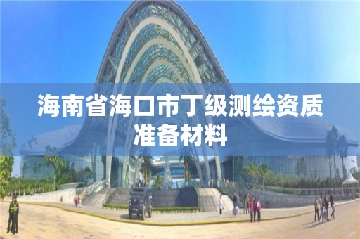 海南省海口市丁级测绘资质准备材料