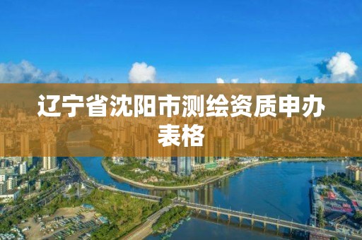 辽宁省沈阳市测绘资质申办表格