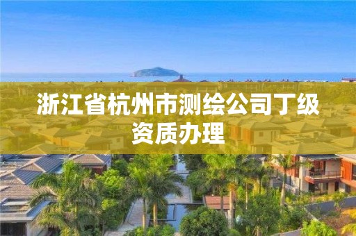 浙江省杭州市测绘公司丁级资质办理