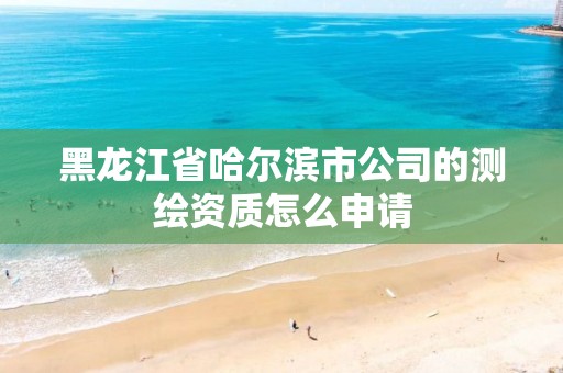 黑龙江省哈尔滨市公司的测绘资质怎么申请