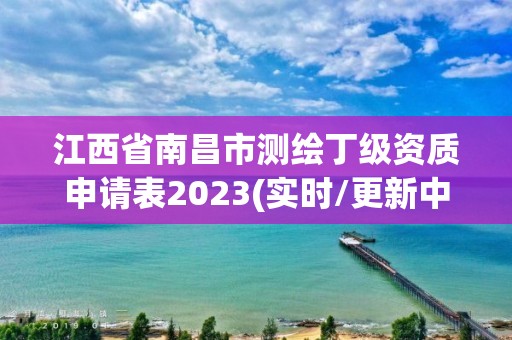 江西省南昌市测绘丁级资质申请表2023(实时/更新中)