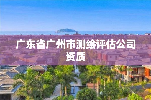 广东省广州市测绘评估公司资质