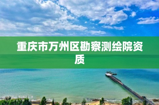 重庆市万州区勘察测绘院资质