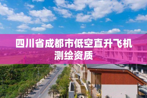 四川省成都市低空直升飞机测绘资质