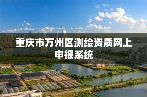 重庆市万州区测绘资质网上申报系统