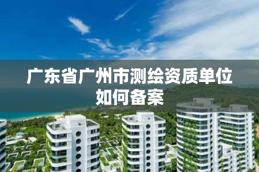 广东省广州市测绘资质单位如何备案