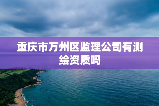 重庆市万州区监理公司有测绘资质吗