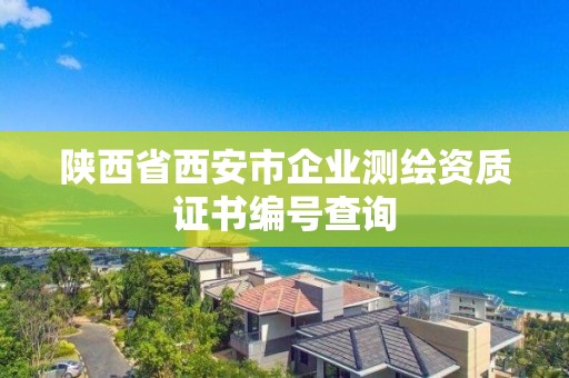 陕西省西安市企业测绘资质证书编号查询