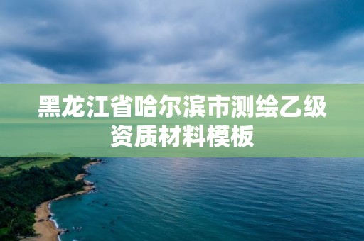 黑龙江省哈尔滨市测绘乙级资质材料模板