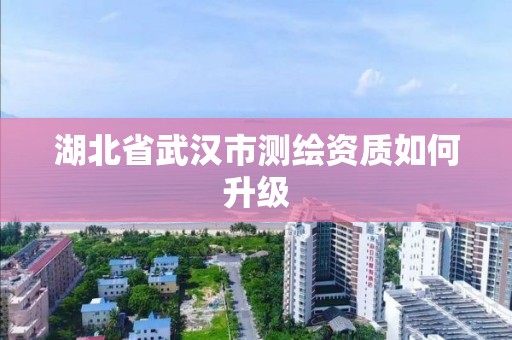 湖北省武汉市测绘资质如何升级