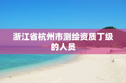 浙江省杭州市测绘资质丁级的人员