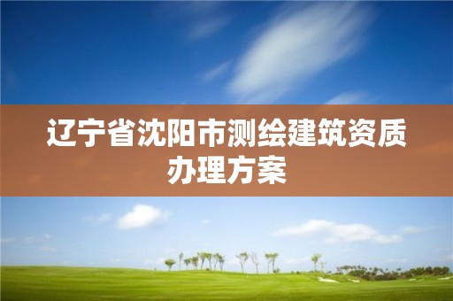 辽宁省沈阳市测绘建筑资质办理方案