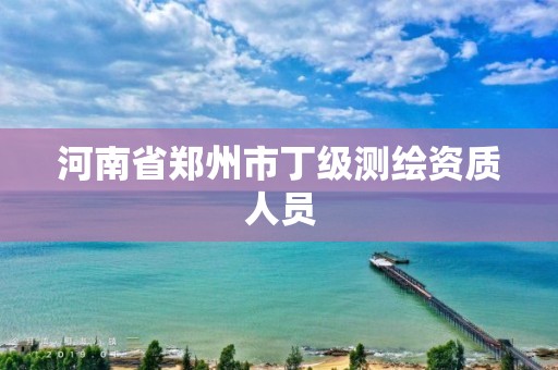 河南省郑州市丁级测绘资质人员