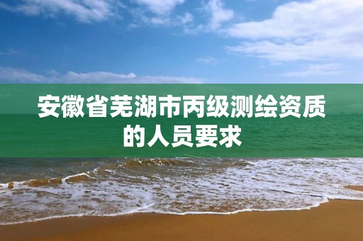 安徽省芜湖市丙级测绘资质的人员要求