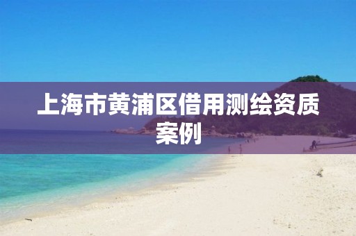 上海市黄浦区借用测绘资质案例