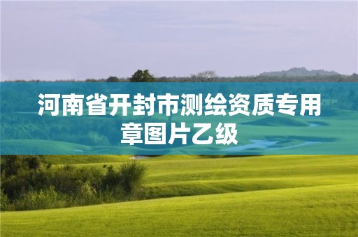 河南省开封市测绘资质专用章图片乙级