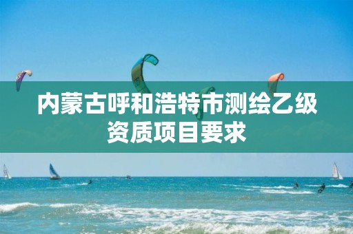 内蒙古呼和浩特市测绘乙级资质项目要求