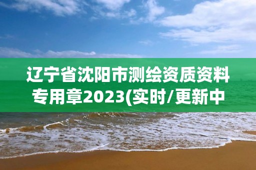 辽宁省沈阳市测绘资质资料专用章2023(实时/更新中)