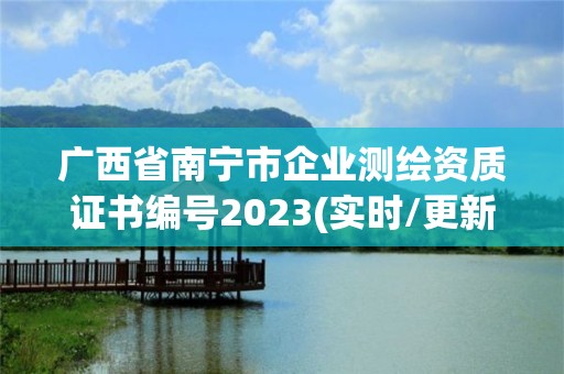 广西省南宁市企业测绘资质证书编号2023(实时/更新中)