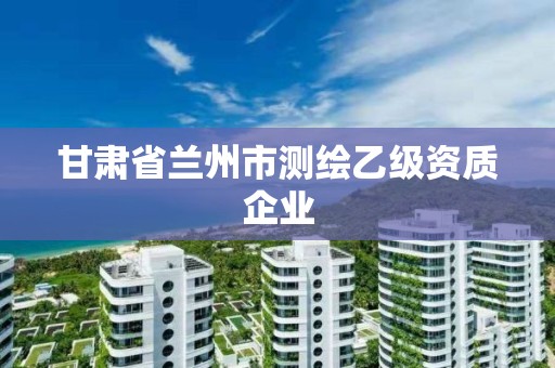 甘肃省兰州市测绘乙级资质企业