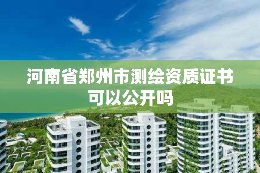 河南省郑州市测绘资质证书可以公开吗