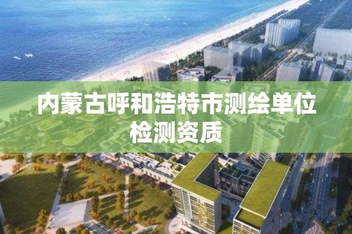 内蒙古呼和浩特市测绘单位检测资质