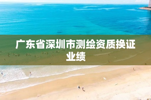 广东省深圳市测绘资质换证业绩