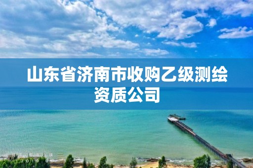 山东省济南市收购乙级测绘资质公司