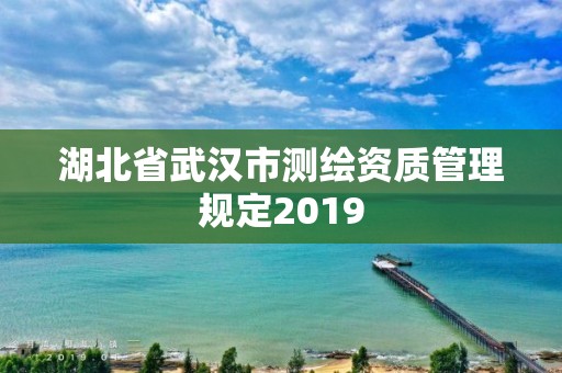 湖北省武汉市测绘资质管理规定2019