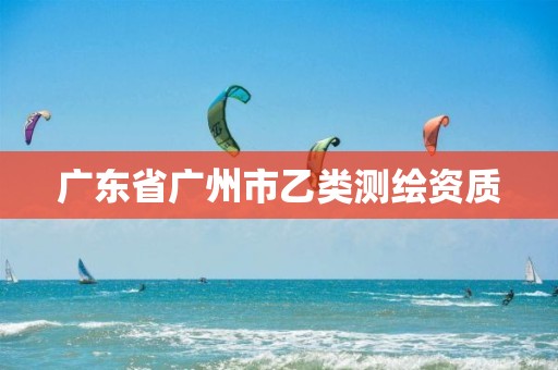 广东省广州市乙类测绘资质