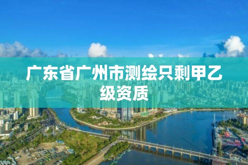 广东省广州市测绘只剩甲乙级资质