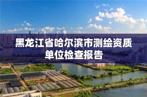 黑龙江省哈尔滨市测绘资质单位检查报告