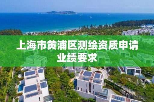 上海市黄浦区测绘资质申请业绩要求