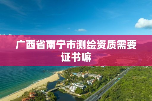 广西省南宁市测绘资质需要证书嘛