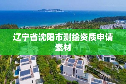 辽宁省沈阳市测绘资质申请素材