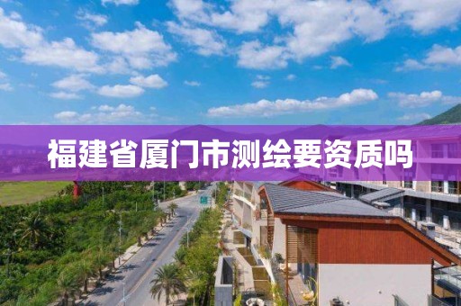 福建省厦门市测绘要资质吗