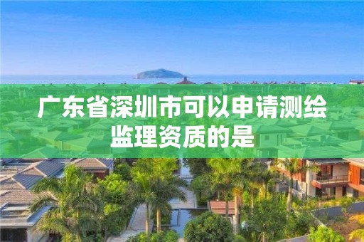 广东省深圳市可以申请测绘监理资质的是