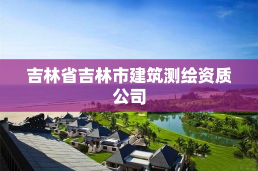 吉林省吉林市建筑测绘资质公司