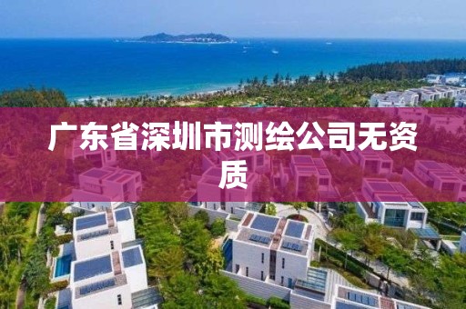 广东省深圳市测绘公司无资质