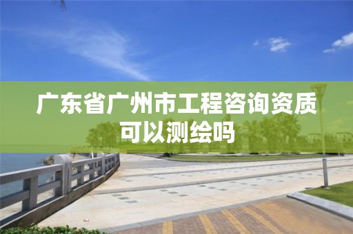 广东省广州市工程咨询资质可以测绘吗