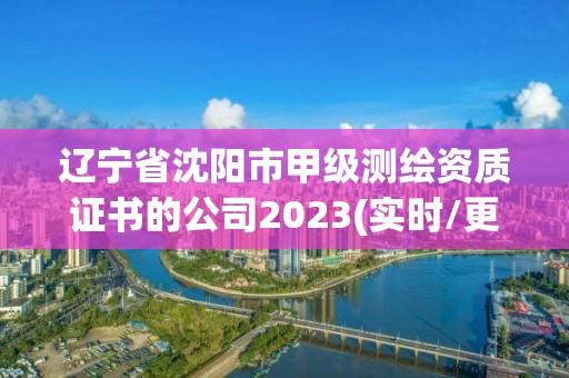 辽宁省沈阳市甲级测绘资质证书的公司2023(实时/更新中)